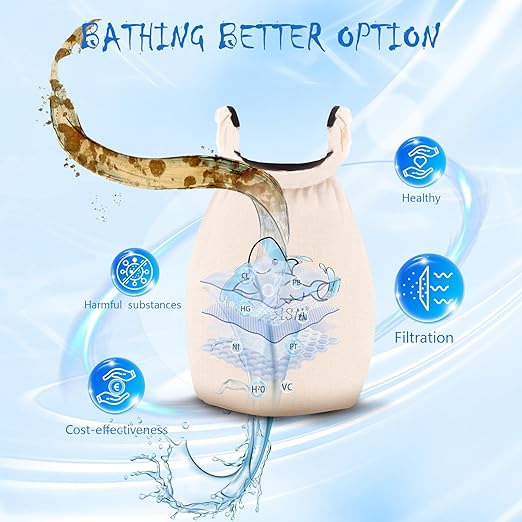 Bath Filter for Tub - Bath Tub Filter for Sensitive Skin - Contains Minerals to Nourish Hair and Skin - Chlorine Filter