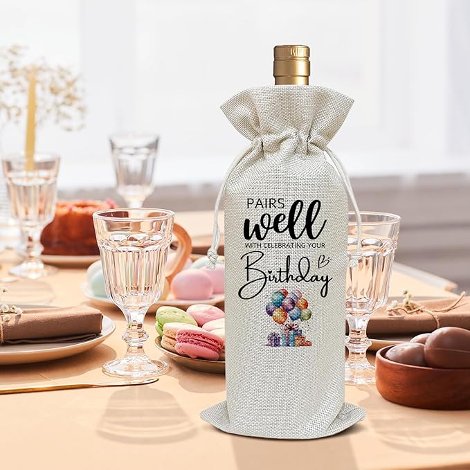 Birthday Gifts for Women Daughter Wife Mom, Grandma Mom Birthday Gifts, 30/40/50th Birthday Gifts for Her, Birthday Party Favor Wine Bag Decoration Supplies, Wine Gifts for Women /01