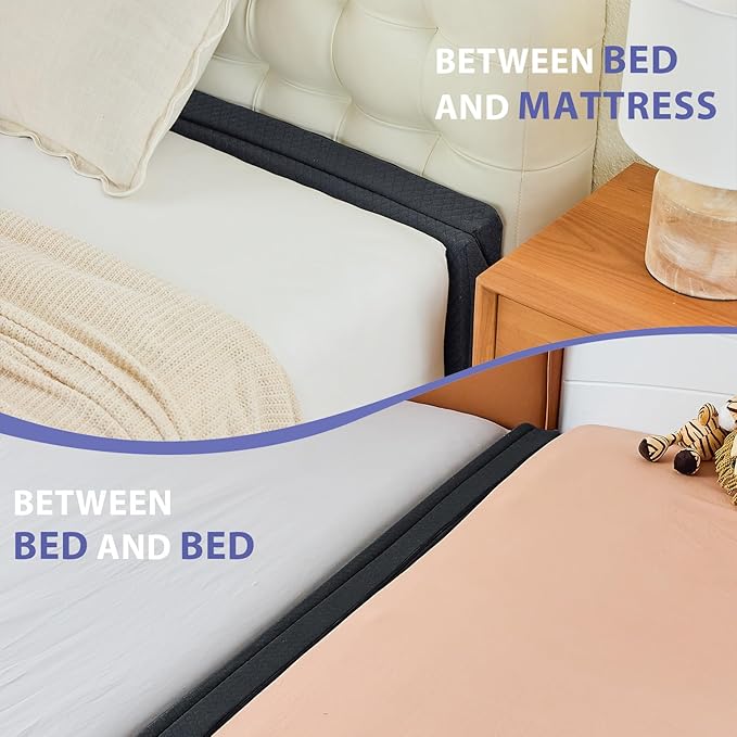 Bed Wedge Pillow for Headboard - Wedge Pillow Headboard King(76"x10"x6") - Foldable Bed Gap Filler/Headboard Pillow/Mattress Wedge - Fill Gap (0-8") Between Headboard and Mattress - AshGray