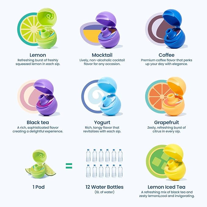 32oz Stainless Steel Air Water Bottle with Straw & 7 Refresher ScentSip Flavor Pods | Leak-Proof, Dishwasher Safe | Zero Calorie, Zero Sugar Flavored Water Bottle（Pink）