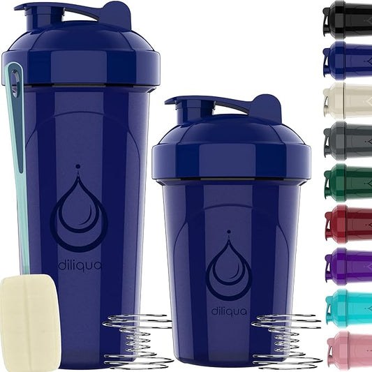 '-2 PACK- 28 oz & 20 oz Shaker Bottles for Protein Mixes | BPA-Free & Dishwasher Safe |small protein shaker bottle | Shaker Cups for protein shakes | Blender Shaker Bottle Pack