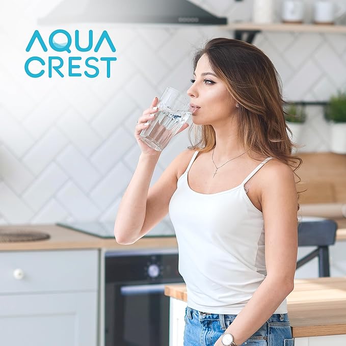 AQUA CREST NSF/ANSI 42,53&372 Certified Multiple-Stage Replacement Water Filters, Replacement for Pitcher Filters and Dispenser Filters, Reduce TDS, PFOA/PFOS, Chlorine, 2 Packs