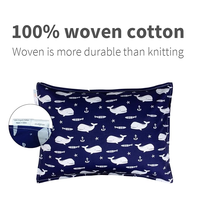 ALVABABY Toddler Pillowcases Fits 13 x 18,12x 16 Kids Pillow 2 Pieces of Cotton Baby Pillow Cover with Envelope Kids Pillowcases for Boys Girls Sleep and Dream Dinosaur and Seaworld 2TPW12-1