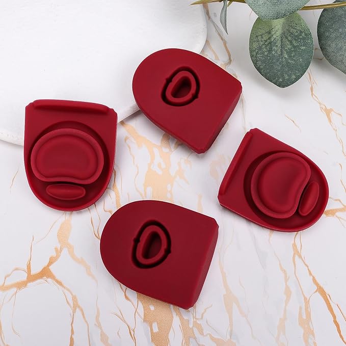 4Pcs Replacement Stopper for Owala Free Sip 24oz 32oz, Water Bottle Cap Mouth Seal Gaskets, Silicone Owala Replacement Lid Stopper, Owala Water Bottle 19oz 40oz Accessories,Burgundy
