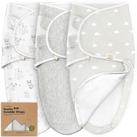Baby Swaddle Sleep Sacks with Zipper - 3-Pack Newborn Swaddle Sack, Baby Swaddles Sleep Sack 3-6 Months, Wearable Blanket Baby, Baby Swaddle Blanket Wrap, Swaddle Sack,Easy Change Swaddle(Aspire, L)