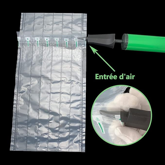 50 Pack Wine Bottle Protectors Inflatable Cushion Bags With Pump, Cushioning Wrap For Wine Bottles Airbag Packaging For Glass Bottles In Suitcase, Airplane, Express Delivery, Air Column Cushioning