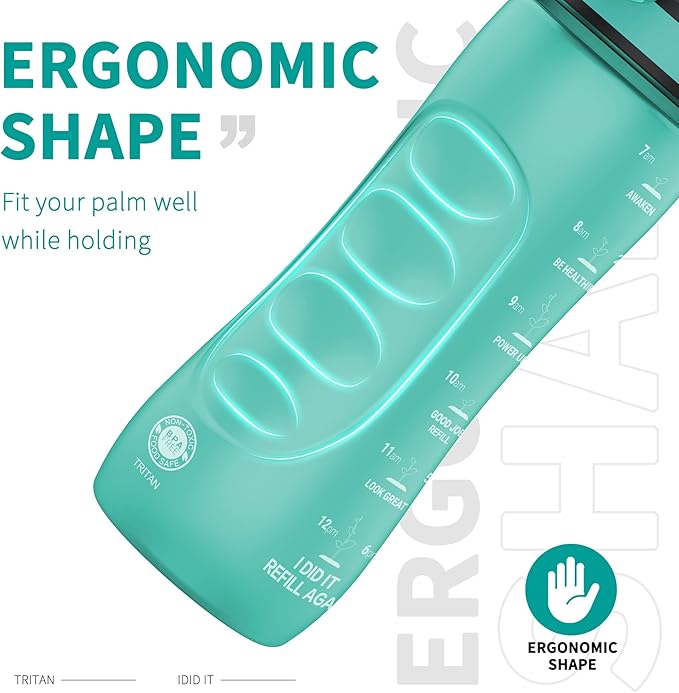 25oz Kids Sports Water Bottles for School with Spout Lid (Green)