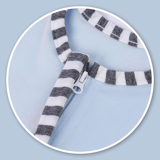 Baby Blanket Sack with Arms Free Design,Transition to Arms Free Wearable for Newborn Girl and Boy,Medium 3-6Months, Blue