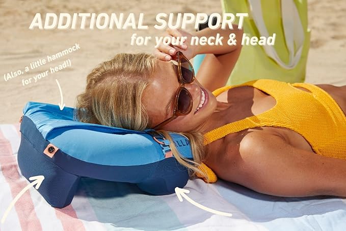 Ballast Travel Pillow PRO - Neck Pillow for Airplane, Beach Pillow, Enjoy Comfort Wherever You Go (Moonlight Grey)