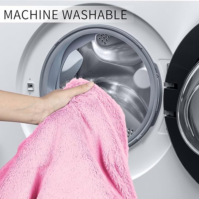 Bean Bag Chair for Adults 3FT,Soft Removable Cover for Teens/Girls Bedroom,Fluffy Giant Round Floor Beanbag Lounger Chairs (No Filler,Pink)