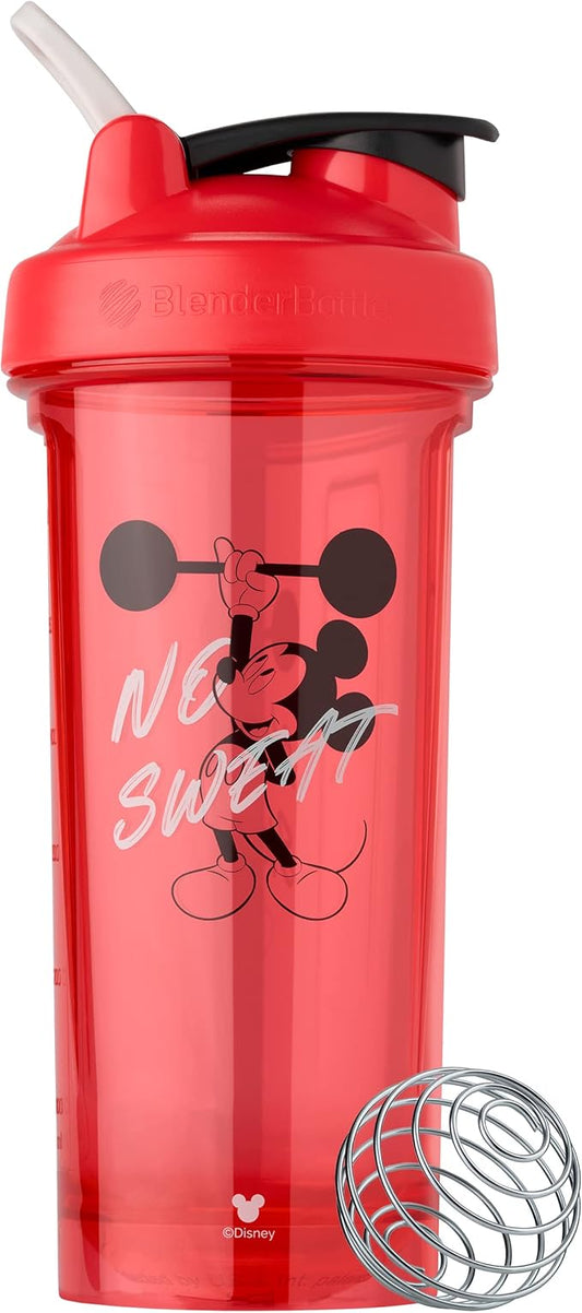 BlenderBottle Mickey & Friends Shaker Bottle Pro Series, Perfect for Protein Shakes and Pre Workout, 28-Ounce, No Sweat