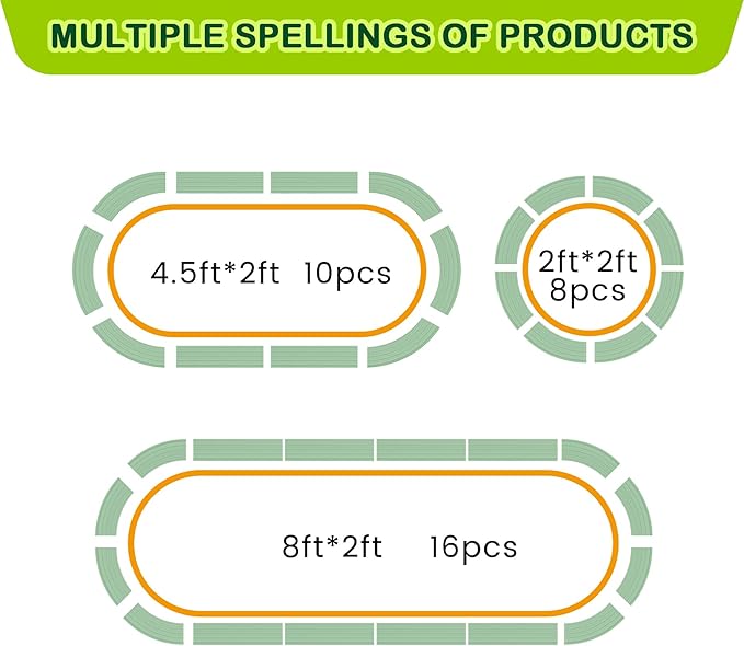 2 Pcs 4.5x2x1.5ft Oval Raised Garden Bed,Galvanized Raised Beds,Open-Ended Base Metal Raised Planter Beds,Garden Bed Outdoor,Planter Raised Boxes for Vegetables,Flowers,Tool-Free Asse,Green