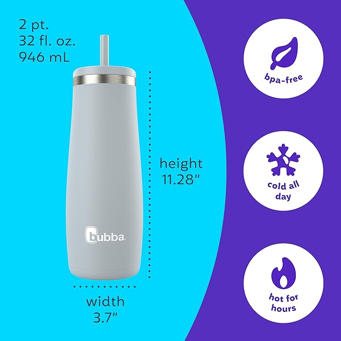 Bubba 32 oz Radiant Tumbler Without Case, Rubberized Light Stone