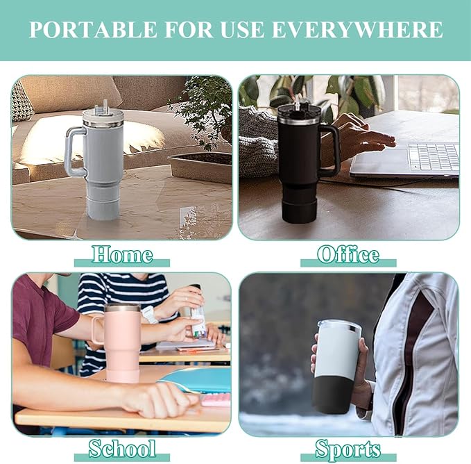 2 PCS Silicone Protective Boot for Yeti Rambler 20oz/25oz/30oz/35oz Tumbler, Anti-Slip Protective Silicone Water Bottle Bottom Boot Sleeve Cover for Yeti Tumbler [White+Transparent]