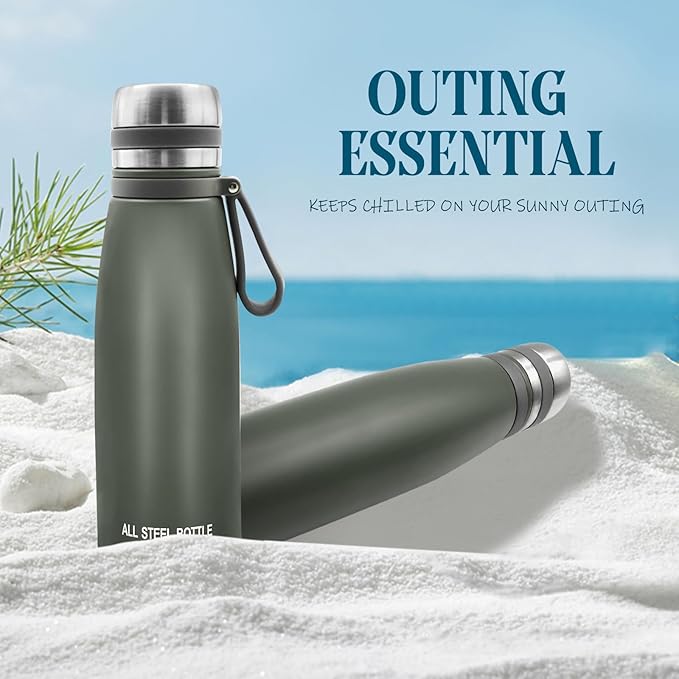22oz Thermos for Hot and Cold Drinks, Coffee Thermos Water Bottle, Wide Mouth Thermal Cups- Leakproof Stainless Steel Insulated Thermos - Commute, Travel, and Picnic Friendly