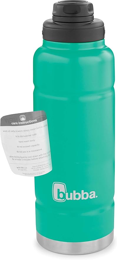 Bubba Trailblazer 40oz Vacuum-Insulated Stainless Steel Water Bottle with Leak-Proof Lid, Keeps Drinks Cold up to 38 Hours or Hot up to 10 Hours, Rock Candy