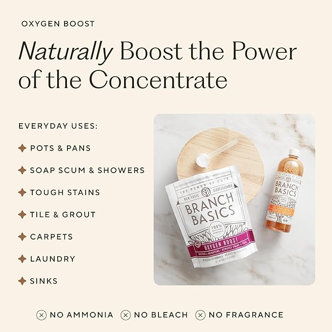 Branch Basics Premium Starter Kit: All Purpose, Glass, and Bathroom Cleaner plus our Foaming Wash, and Laundry Bottle (3 Plastic Spray Bottles + Concentrate) Fragrance-Free