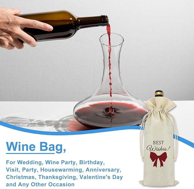 Birthday Gifts for Women Men Wedding Gifts for Couples Wine Bag Christmas Engagement Graduation Gift for Female Best Friends Sister Coworker Bestie Future Mr and Mrs Gifts Reusable Wine Bottle Bag