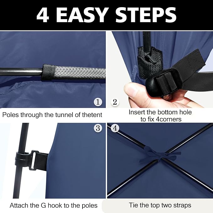 Bed Tent Bed Canopy Breathable 100% for Adult and Kids Light Reduction Sleeping Dream Tents Indoor Portable Big Space with String Light 3 Doors Twin Full Queen King Size