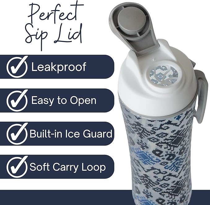 Biddlebee 24oz. BPA-Free Reusable Water Bottle with Wide-Mouth Chug Cap & Carry Handle | Perfect for Travel, Gym, School & Work | Proudly Made in USA | Cupholder Friendly, Fits in Backpack Pockets