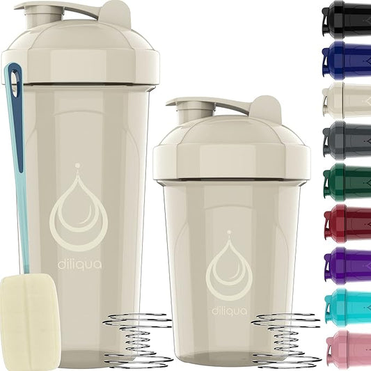 '-2 PACK- 28 oz & 20 oz Shaker Bottles for Protein Mixes | BPA-Free & Dishwasher Safe |small protein shaker bottle | Shaker Cups for protein shakes | Blender Shaker Bottle Pack