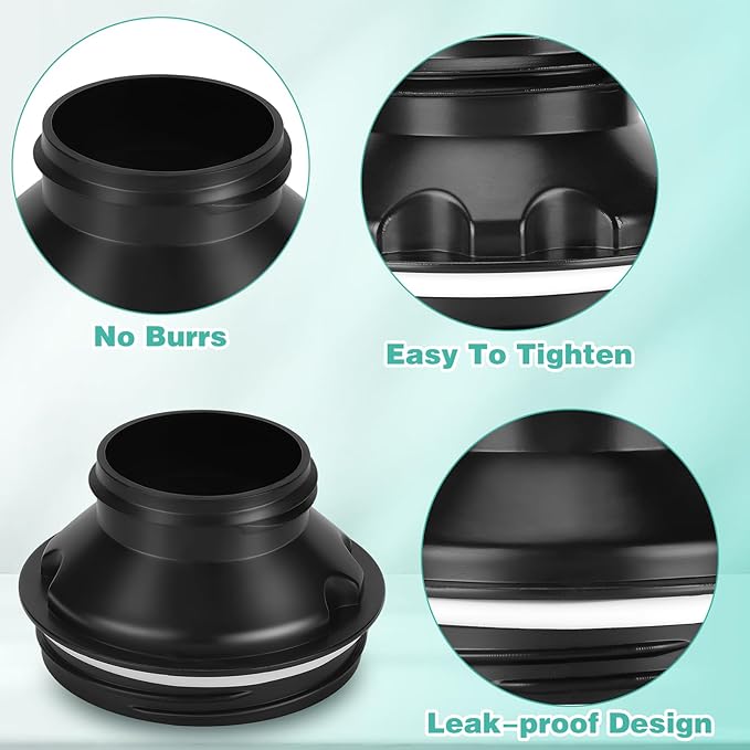 Bottle Adapter for Stanley Cup 40oz to Cirkul, Lid Cap Converter Accessories, Cirkul Stanley Adapter BPA Free Plastic, Food Grade Silicone Fits for 40 oz Stanley Water Bottles(Black)