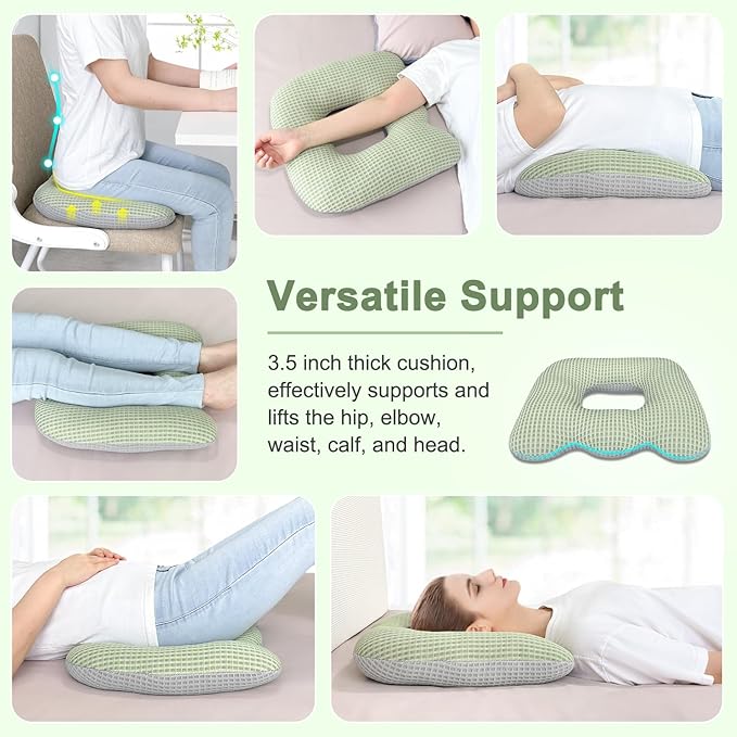 Bed Sore Cushion for Butt Hemorrhoid Pillow Sitting Donut Pillow for Tailbone Pain Relief Pressure Ulcer Coccyx Cushion After Surgery Pressure Sores Pads Medical Donut Seat Cushion