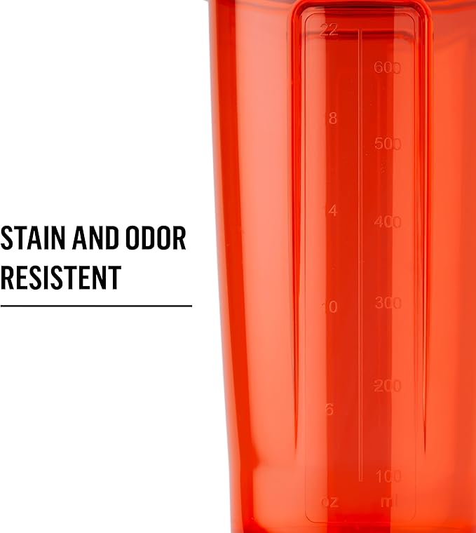 BlenderBottle Shaker Bottle Pro Series Perfect for Protein Shakes and Pre Workout, 28-Ounce, Full-Color Coral