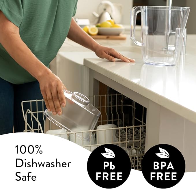 Aqua Optima Daisy Jug Water Filter Pitcher with 1 Universal Filter (White)