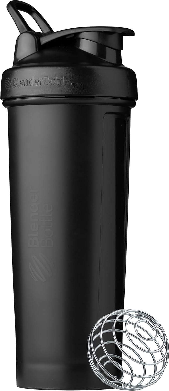 BlenderBottle Classic V2 Shaker Bottle Perfect for Protein Shakes and Pre Workout, 32-Ounce, Black