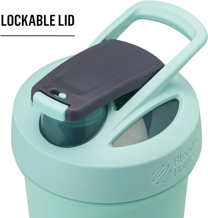 BlenderBottle Strada Sleek Shaker Cup Insulated Stainless Steel Water Bottle with Wire Whisk, 25-Ounce, Sangria Ombre