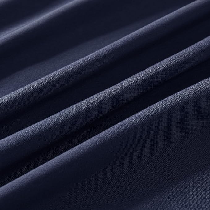 Bed Skirt Queen Size Ruffled Bed Skirt with Split Corners, 14 Inch Drop Dust Ruffle Bed Skirt with Platform,Blue