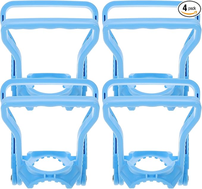 BESPORTBLE 4Pcs 5 Gallon Water Bottle Handles - Stable Ergonomic Grip Handle Carrier Drinking Water Bottle Carrier for 5 Gallon Water Jugs for Prevents Tilting (Blue)