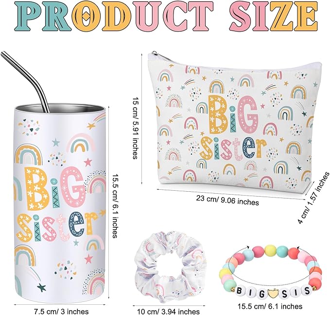 4 Pieces Sports Gifts Set - Hair Scrunchies, Elastic Hair Bands, Ball Charm Bracelet, Zipper Pouch, and Tumbler for Women