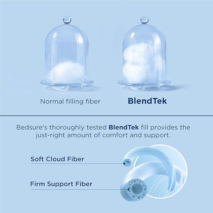 Bedsure Pillows Set of 2 - Fluffy & Soft Adjustable Layer Queen Pillows with Cotton Cover, Luxury Bed Pillows for Sleeping, Firm Pillows for Side, Back, Stomach Sleepers (2, Queen)