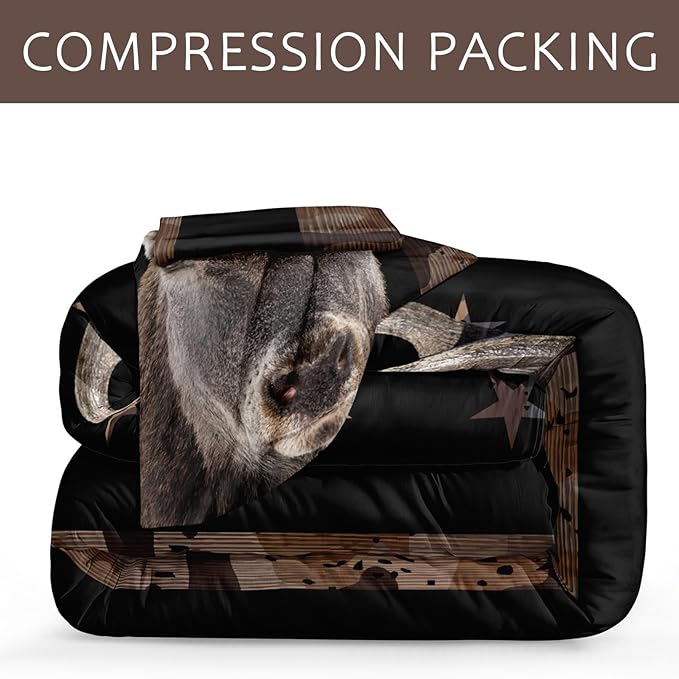 Bedbay American Flag Bed Comforter Queen Hunting Deer Bedding Boys Girls Bedroom Decor Camo Bedding Down Alternative Comforter Camouflage Quilt Set 4 Pcs Lightweight Comforter Queen(Deer,Queen)