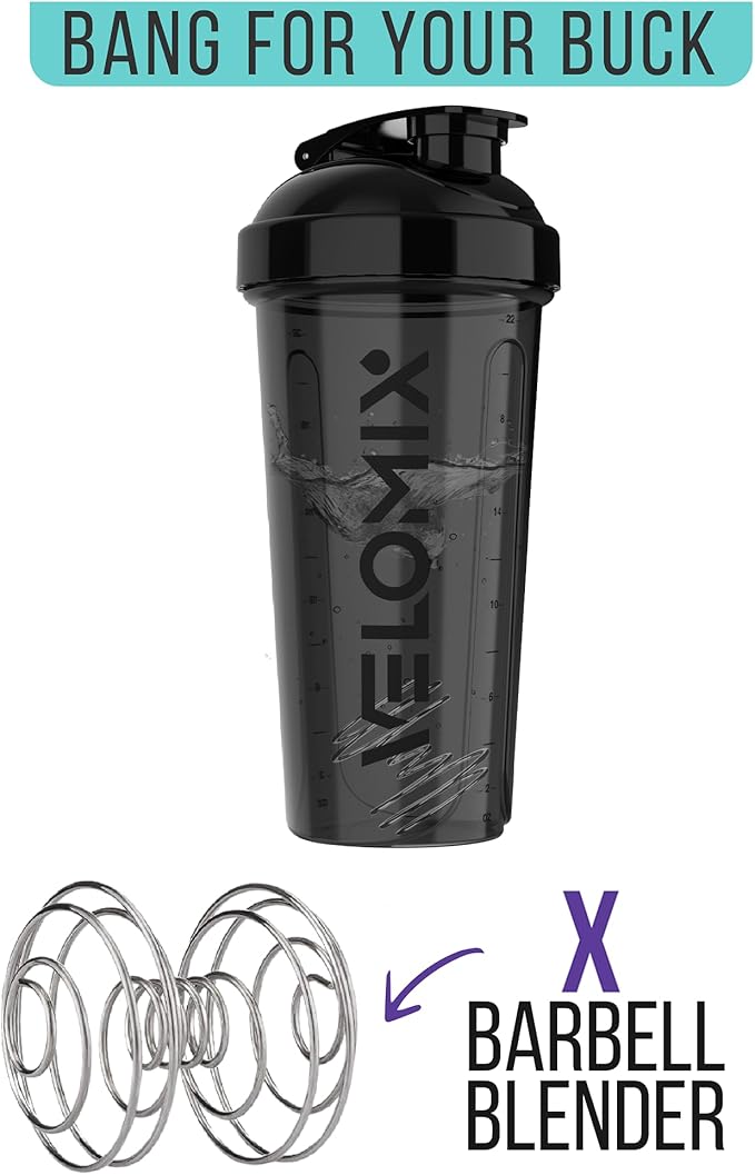 28 OZ Protein Shaker Bottles for Protein Mixes with Wire Whisk - Leak Proof Shaker Cups for Protein Shakes and Pre Workout | Protein Shaker Bottle | Protein Mixer Cup