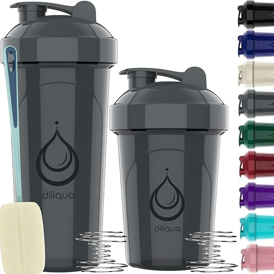 '-2 PACK- 28 oz & 20 oz Shaker Bottles for Protein Mixes | BPA-Free & Dishwasher Safe |small protein shaker bottle | Shaker Cups for protein shakes | Blender Shaker Bottle Pack