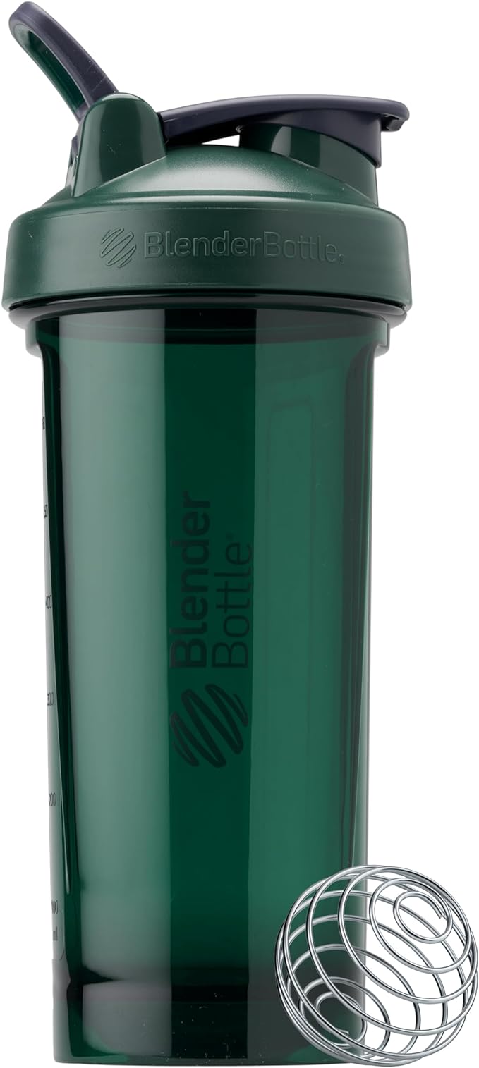 BlenderBottle Shaker Bottle Pro Series Perfect for Protein Shakes and Pre Workout, 28-Ounce, Full-Color Green