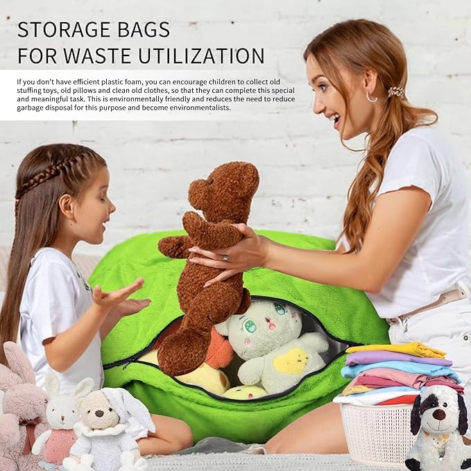 Bean Bag Chair for Adults 6FT,Soft Removable Cover for Teens/Girls Bedroom,Fluffy Giant Round Floor Beanbag Lounger Chairs (No Filler,Green)