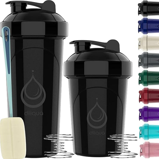 '-2 PACK- 28 oz & 20 oz Shaker Bottles for Protein Mixes | BPA-Free & Dishwasher Safe |small protein Shaker Cups for protein shakes | Blender Shaker Bottle Pack