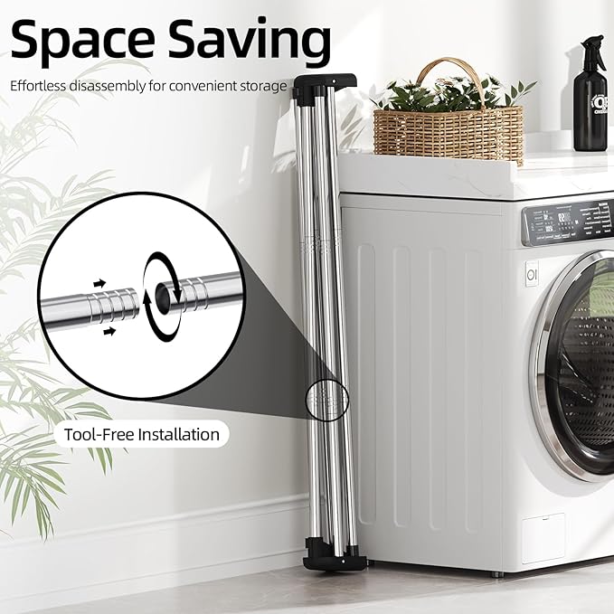 APEXCHASER Clothes Drying Rack Foldable, Stainless Steel Laundry Drying Rack Collapsible, Clothes Hanger for Sweater Baby Clothes Towel for Indoor & Outdoor, Portable Clothes Airer for Travel