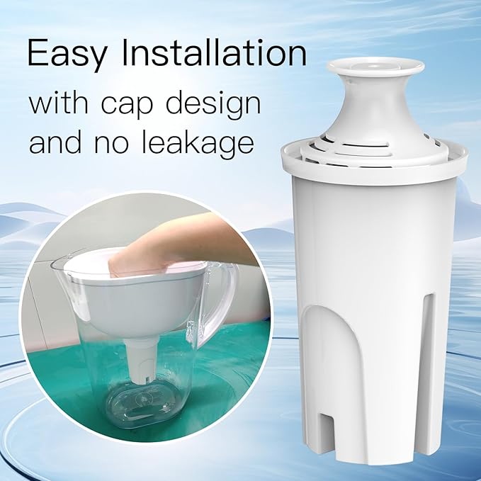 3-Pack Standard Water Filter Replacements for Brita® Water Pitchers and Dispensers, NSF Certified to Reduce Chlorine and Bad Taste, BPA free