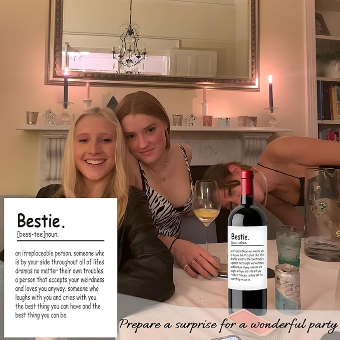 24Pcs friend's birthday part Birthday Gifts for Women Men Wine Labels, Happy Birthday Party Decorations Woman Man Wine Bottle Stickers, birthday Gifts for Women Wine Bottle Labels