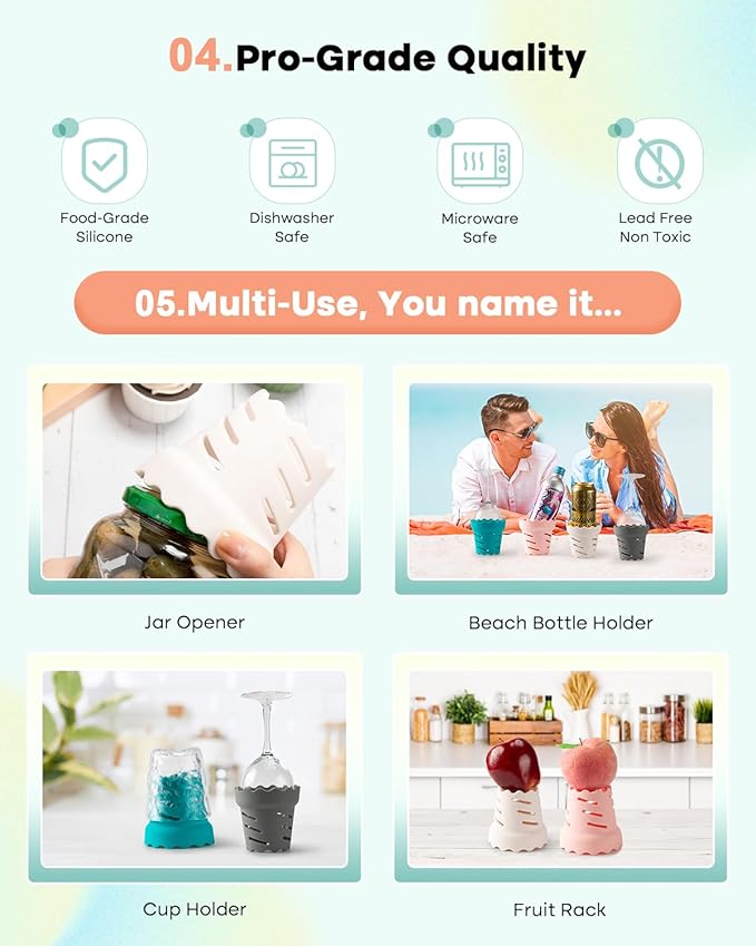 Bottle Drying Rack, 4PCS Silicone Single Handy Faster Dryer for Water Bottle, Wine Glass, Coffee Mug, Tumbles Travel-Friendly Drying Rack, Fit for HydroFlask, Yeti, Camelbak