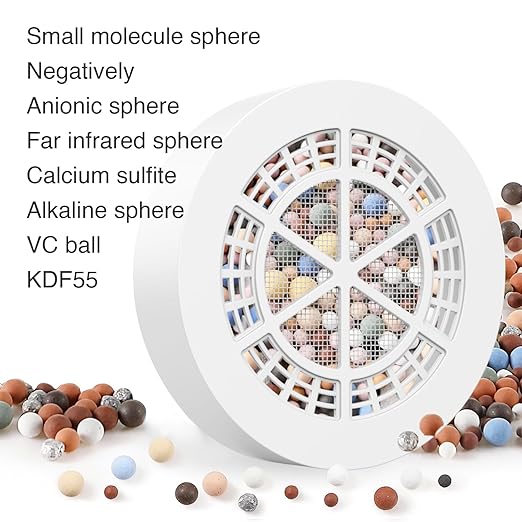 Bathtub Water Filter-Bath Ball Faucet Filter-2 Filter Cartridges，8-Layer Filtration、Pollution Reduction、Make Skin and Hair Healthier and Smoother