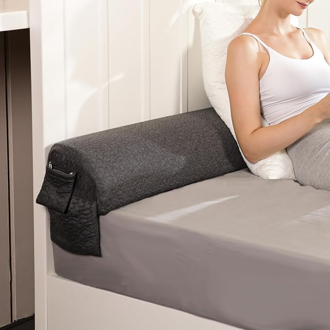 Bed Wedge Pillow Headboard/Bed Gap Filler/Mattress Gap King Size 76"×8"×6" Filler Firm Support Pillow to Fill The Gap (0-6") Between Your Headboard and Wall