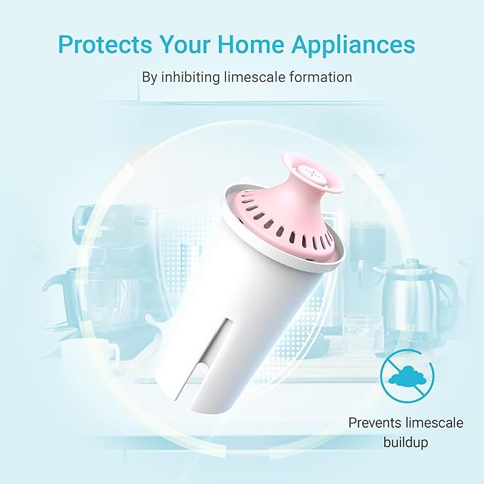 AQUA CREST Magnesium Water Filter, Intended for Brita® Pitchers and Dispensers, Everyday, UltraMax, Metro+, XL and More, 2 Months, Reduces Chlorine, 6 Count