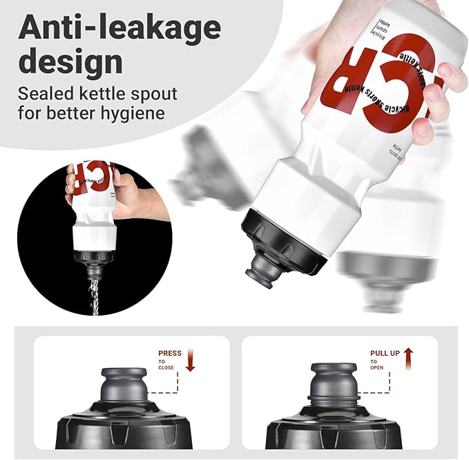 Bike Water Bottle 21oz Bicycle Water Bottle for 5hrs Insulation Sports Squeeze Water Bottle with Leakproof DesignFits Most Bike Cages (Red 26)