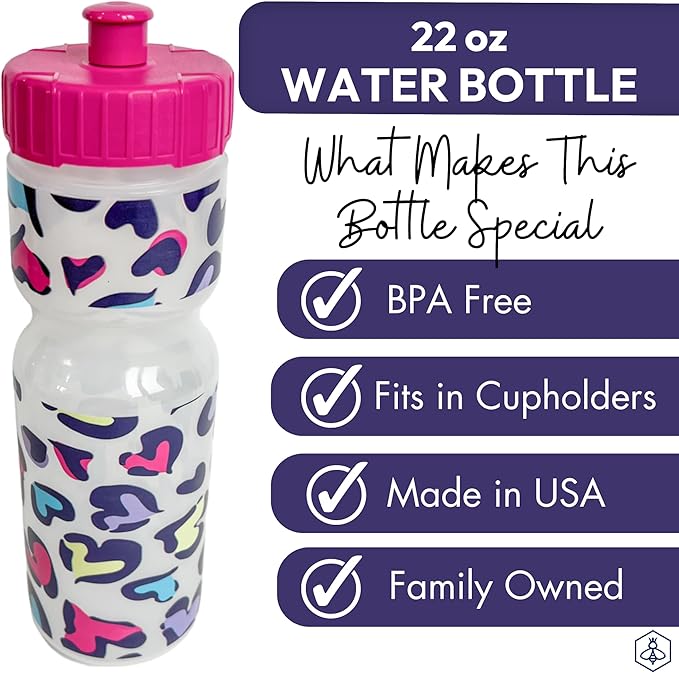 50 Strong Kids Water Bottle | 22 oz. BPA- Free Sports Squeeze Water Bottles with Pull Top Cap |Perfect Water Bottle for School | Reusable & Durable for Boys & Girls | Made in USA
